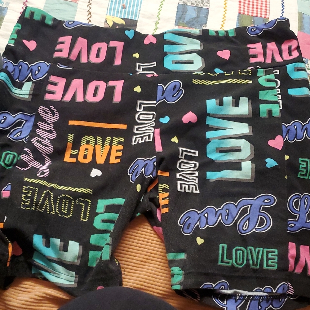 No Boundaries Black Shorts with Colorful Patterns